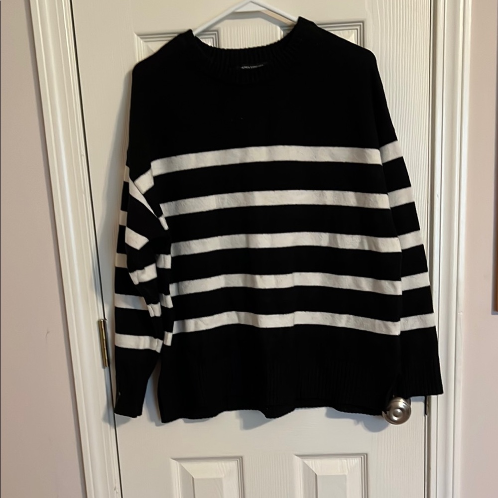 Black and White Striped Women’s French Connection Sweater